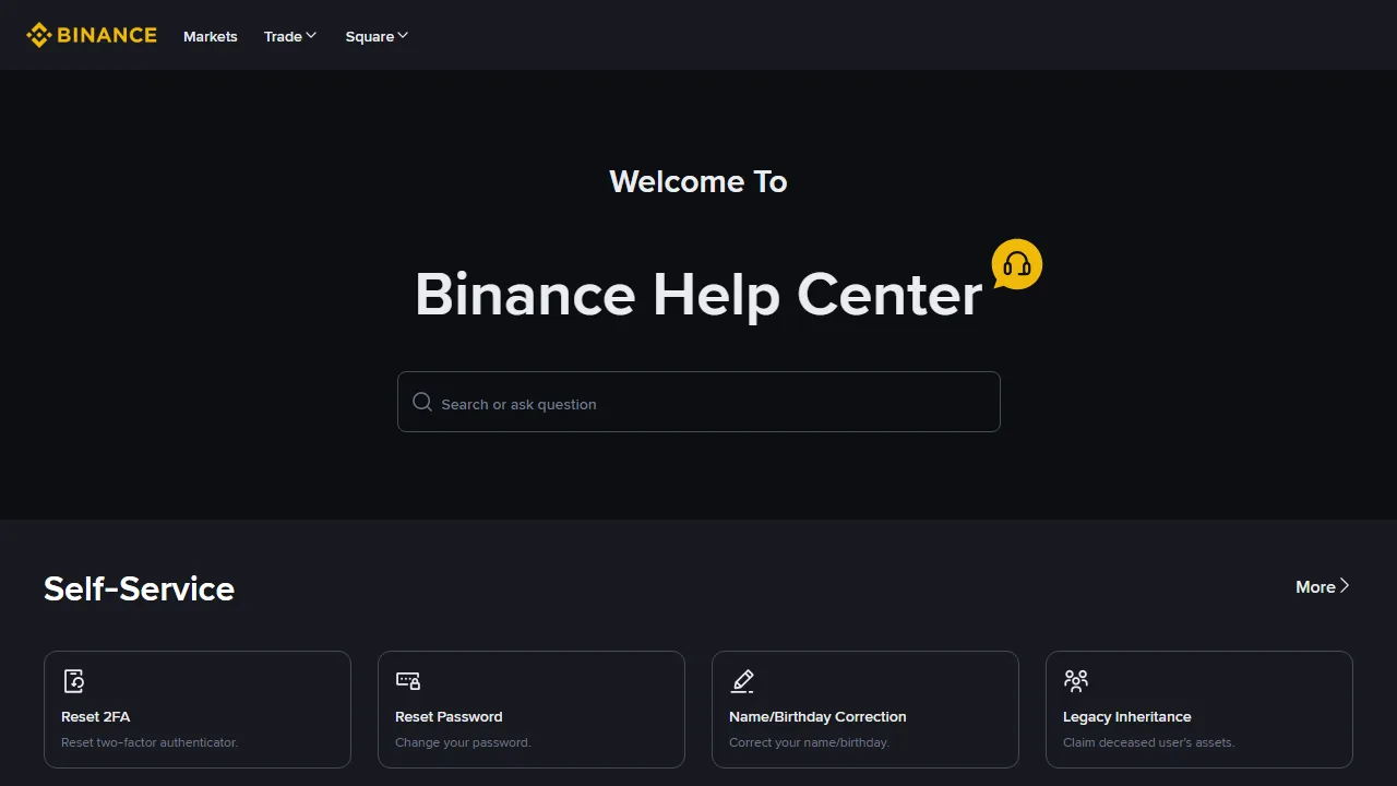 Binance Dəstək Mərkəzi