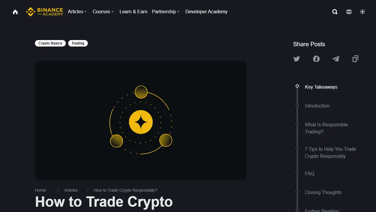 Binance Academy: məsuliyyətli ticarət bələdçisi